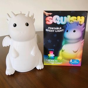 Squish Dragon Color Changing Night Light